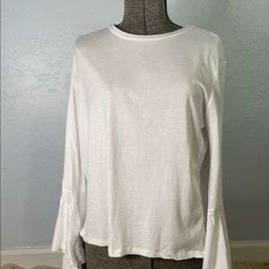 Stretch Cotton White Women's Top